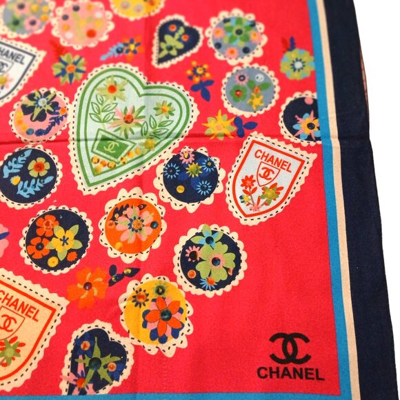 CHANEL Luxury Vintage Pink Multi-Color Charmed CC Blanket Scarf Shawl Wrap - Picture 9 of 15